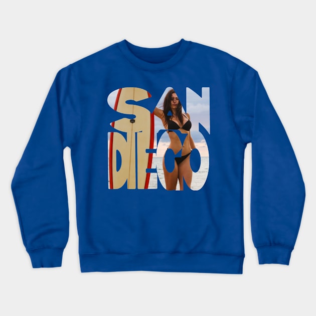 San Diego Crewneck Sweatshirt by AndrewKennethArt